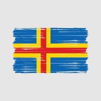 pennello bandiera isole aland. bandiera nazionale vettore
