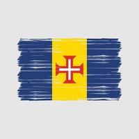 pennello bandiera madera. bandiera nazionale vettore