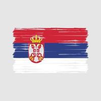 pennello bandiera serbia. bandiera nazionale vettore