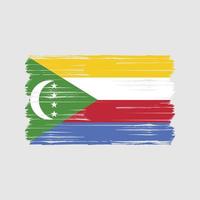 spazzola della bandiera delle Comore. bandiera nazionale vettore