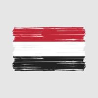 pennello bandiera yemen. bandiera nazionale vettore