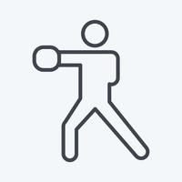 icona boxe. relazionato per combattere sport simbolo. linea stile. semplice design modificabile. semplice illustrazione.pugilato vettore