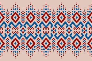 tappeto etnico ikat arte. geometrico senza soluzione di continuità modello nel tribale. tessuto messicano stile. vettore