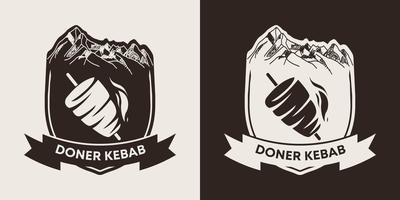 logo Döner Kebab per ristoranti e mercati. vettore