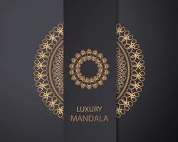 lusso mandala sfondo con d'oro arebesco modello est stile ornamento elegante invito nozze carta, invitare, fondale copertina striscione, lusso stile vettore illustrazione design colorato