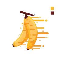 Banana frutta vettore illustrazione cibo natura icona isolato