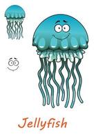 cartone animato subacqueo Medusa vettore