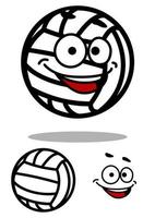cartone animato bianca pallavolo palla personaggio vettore