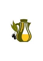 vaso di fresco d'oro oliva olio vettore
