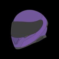 bloccare colore casco pieno viso vettore illustrazione, casco concetto, casco vettore , vettore arte