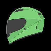 bloccare colore casco pieno viso vettore illustrazione, casco concetto, casco vettore , vettore arte