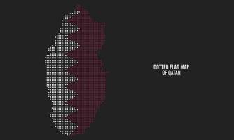 tratteggiata bandiera carta geografica di Qatar vettore illustrazione con leggero grigio sfondo