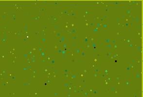 sfondo vettoriale verde chiaro, giallo con linee, cerchi, rombi.