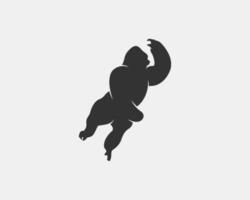 gorilla vettore silhouette