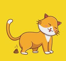 carino gatto imbarcare a poppa. cartone animato animale natura concetto isolato illustrazione. piatto stile adatto per etichetta icona design premio logo vettore. portafortuna personaggio vettore