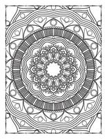 nero e bianca mandala per colorazione pagine interno. interno di un' colorazione pagina. scarabocchio mandala linea arte. decorazione mandala ornamento design impostato vettore. vettore