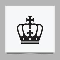 logo illustrazione vettore Immagine di del re corona mano disegnato su bianca carta