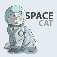 spazio gatto vettore illustrazione
