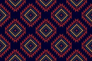 ikat etnico ungherese polacco popolare modello design. azteco tessuto tappeto boho mandala tessile arredamento sfondo. tribale nativo motivo fiore tradizionale ricamo vettore illustrato