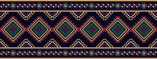 ikat etnico ungherese polacco popolare modello design. azteco tessuto tappeto boho mandala tessile arredamento sfondo. tribale nativo motivo fiore tradizionale ricamo vettore illustrato