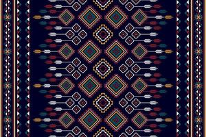 ikat etnico ungherese polacco popolare modello design. azteco tessuto tappeto boho mandala tessile arredamento sfondo. tribale nativo motivo fiore tradizionale ricamo vettore illustrato