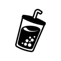 semplice latte tè silhouette icona logo clipart vettore