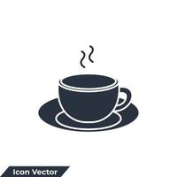 caffè tazza icona logo vettore illustrazione. caffè tazza simbolo modello per grafico e ragnatela design collezione