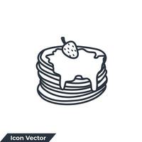 pancake icona logo vettore illustrazione. prima colazione Pancakes simbolo modello per grafico e ragnatela design collezione