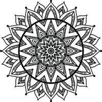 nero ornamentale mandala design sfondo, mandala disegno, mandala modello colorazione libro arte sfondo disegno, nero e bianca mandala vettore