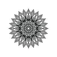 nero ornamentale mandala design sfondo, mandala disegno, mandala modello colorazione libro arte sfondo disegno, nero e bianca mandala vettore