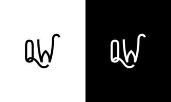 lettera qw vettore logo gratuito modello gratuito vettore