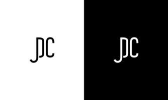 jdc logo design. lettera jdc logo design. jdc logo icona design nel nero e bianca colori gratuito vettore modello.