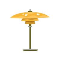 retrò giallo capezzale o scrivania lampada a partire dal il anni '60, mezzo secolo moderno decorativo elemento. vettore