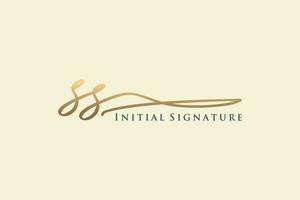 iniziale ss lettera firma logo modello elegante design logo. mano disegnato calligrafia lettering vettore illustrazione.