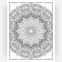 nero e bianca mandala per colorazione pagine interno. interno di un' colorazione pagina. scarabocchio mandala linea arte. decorazione mandala ornamento design impostato vettore. vettore