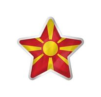 macedonia bandiera nel stella. pulsante stella e bandiera modello. facile la modifica e vettore nel gruppi. nazionale bandiera vettore illustrazione su bianca sfondo.