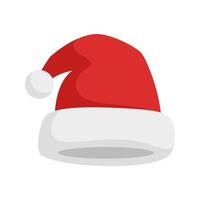 cappello di Babbo Natale isolato su sfondo bianco vettore