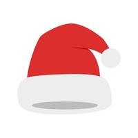 cappello di Babbo Natale isolato su sfondo bianco vettore