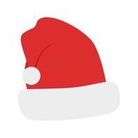 cappello di Babbo Natale isolato su sfondo bianco vettore