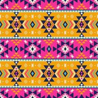 astratto geometrico strisce modello. etnico sud-ovest azteco geometrico colorato strisce senza soluzione di continuità modello sfondo. uso per tessuto, etnico interno decorazione elementi, tappezzeria, avvolgere. vettore