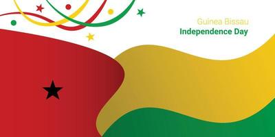 il ufficiale bandiera di Guinea bissau per celebrare indipendenza giorno vettore