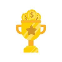 vettore illustrazione di oro trofeo, vittoria, campione, stella. vettore design quello è molto adatto per siti web, app, striscioni, eccetera.