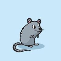 topo cartone animato portafortuna divertente vettore Sorridi felicità divertimento carino animali illustrazione carino contento ratto
