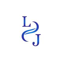 lj blu logo design per il tuo azienda vettore