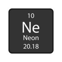 simbolo al neon. elemento chimico della tavola periodica. illustrazione vettoriale. vettore