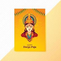 contento Durga puja India Festival vacanza carta illustrazione opuscolo design vettore