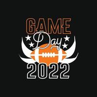 gioco giorno 2022. può essere Usato per calcio logo imposta, atletico maglietta moda disegno, sport tipografia, abbigliamento sportivo abbigliamento, maglietta vettori, saluto carte, messaggi, e tazze vettore
