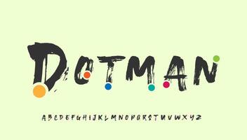 dotman calligrafia lettera logo design vettore