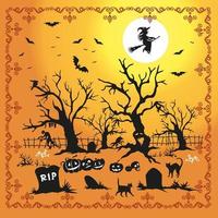 Halloween tema vettore illustrazione 3