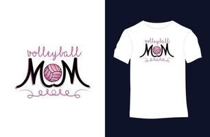 pallavolo mamma tipografia maglietta design vettore
